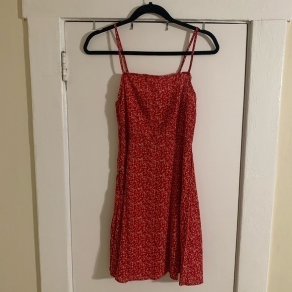 Nasty Gal Red Floral Mini Dress Size 2 US - Picture 3 of 14